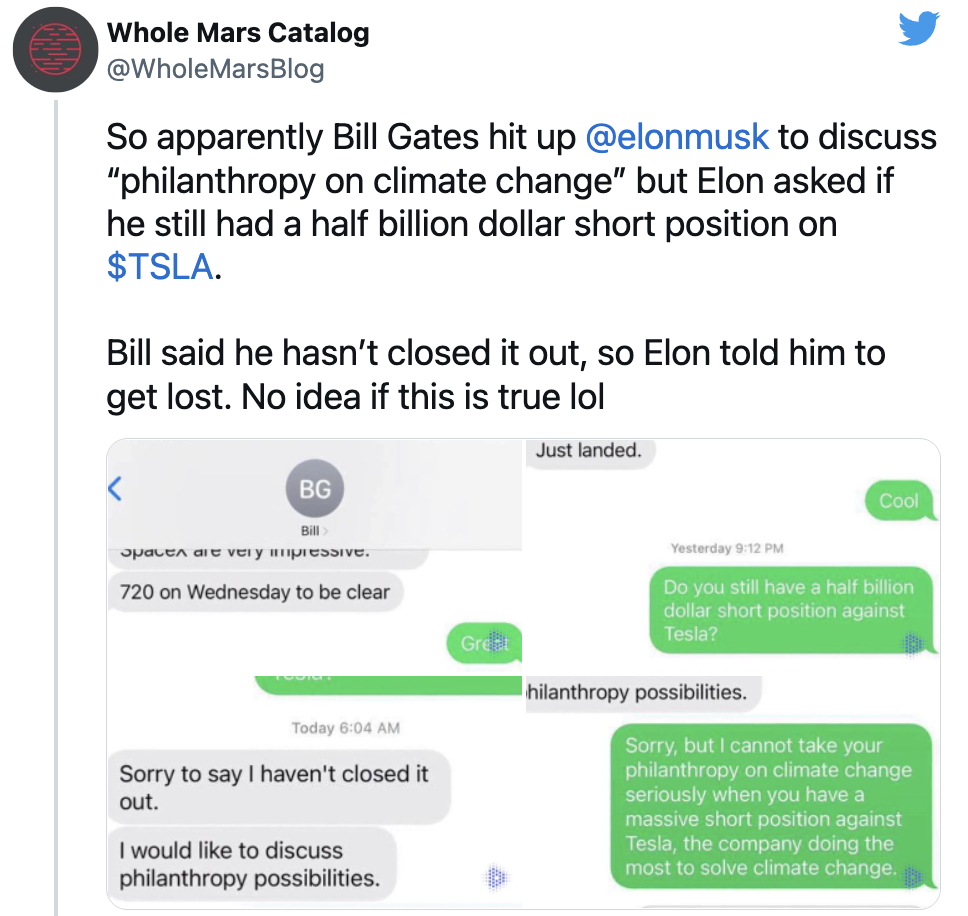 Elon Musk ve Bill Gates’in Tesla Tartışması